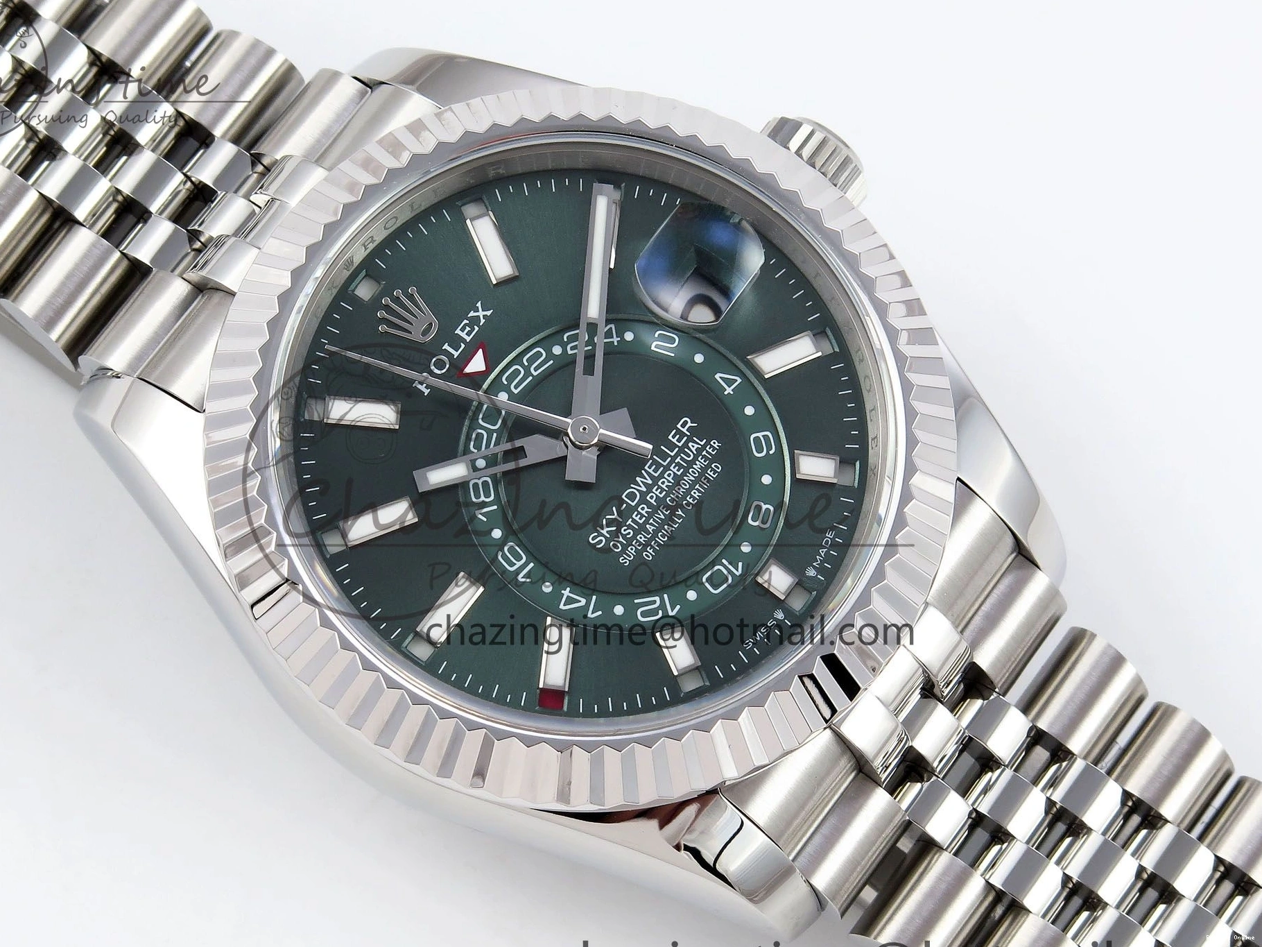 0512 UrbanStyle Sky-Dweller 326934 904L SS ZF 1:1 Best Edition Green Dial on SS Jubilee Bracelet A 1486